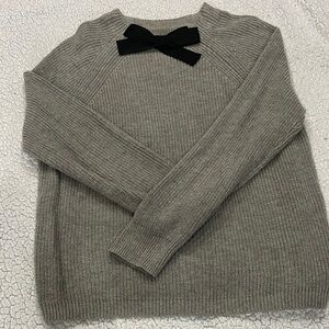 J. Crew Gray Ribbed Knit Sweater